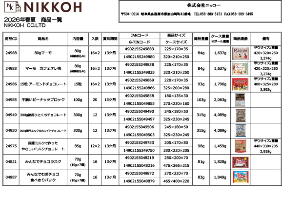 株式会社ニッコー　2026春夏